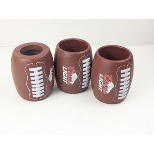 Lot of 3 Coors‎ Light Koozie Football Shaped Beer